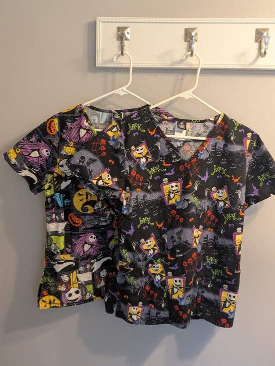 Disney Tops - Disney The Nightmare Before Christmas Scrub Tops Bundle Small Jack Skellington